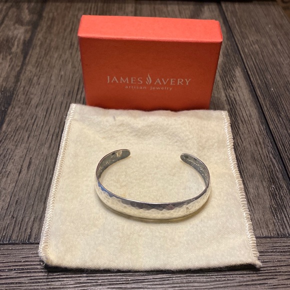 James Avery Jewelry - Retired James Avery Hammered Cuff Bracelet Sterling Silver